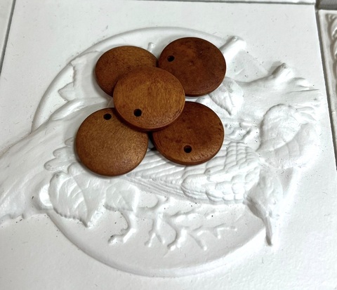 Деревянные бусины, 20мм, цвет рыжий (5шт)