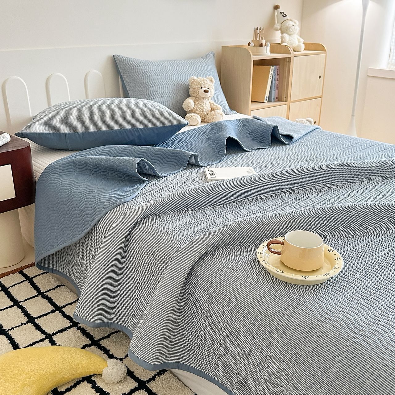 ZEPHYR HOME Покрывало 230х250 Хлопок Синий полоски