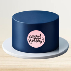 Украшение круглое «Happy Birthday» розовое золото 1 шт.