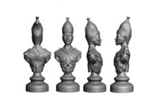 Силиконовый молд Шахматная фигура № 1 Слон Египет (малая)