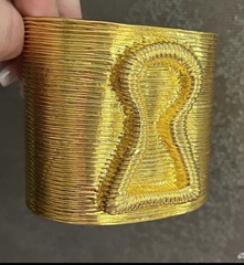 53247 - Браслет манжета ЗАМОЧНАЯ СКВАЖИНА широкий в стиле Schiaparelli