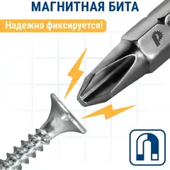 Бита отверточная ПРАКТИКА Профи PH-2 х  25мм ( 20 шт) (035-585)
