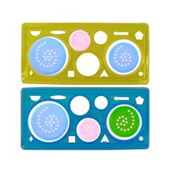 Линейка - спирограф Alingar, 20 см, пластиковая, цвета ассорти, пакет ПВХ