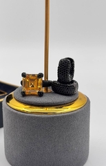 91658- Кольцо-дорожка из серебра 925 пробы в обсыпке из куб.циркониев APM MONACO