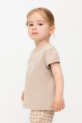 фуфайка  для девочки  КР 302548/темно-бежевый к491