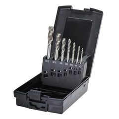 Набор метчиков машинных M3 -M12 HSSE DIN371/376 (Винт., C/2,5P, R35) 7пр Terrax by Ruko A245058ETX