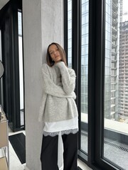 Джемпер альпака светло-серый