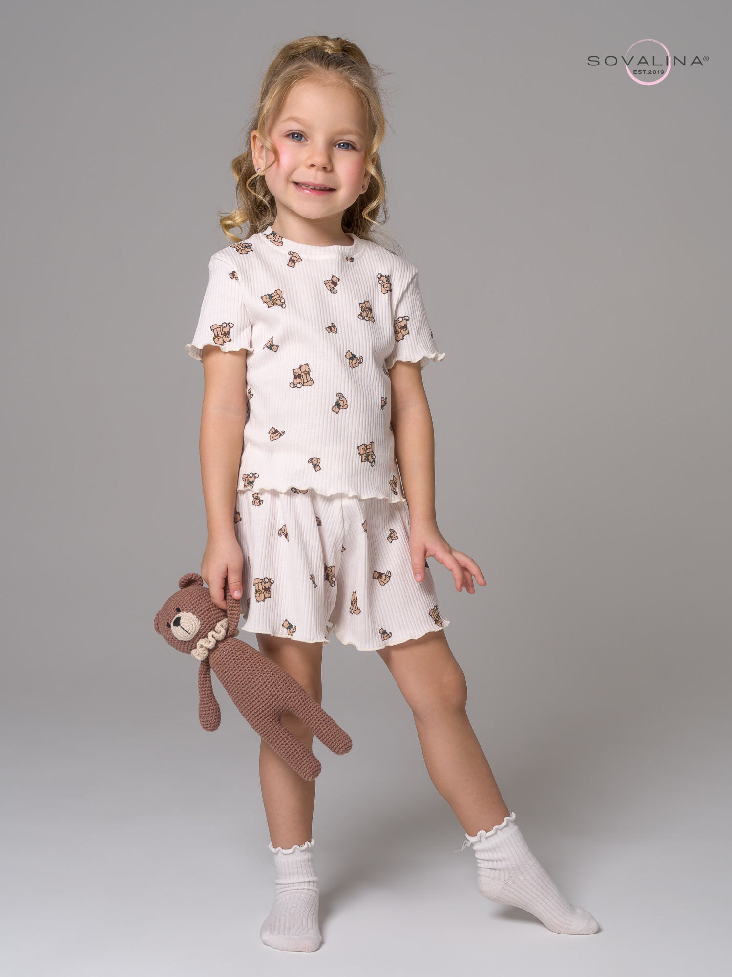 Пижама Элли мишутки на молоке