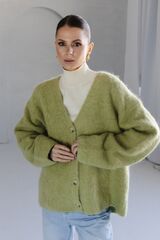 Кардиган альпака фисташковый