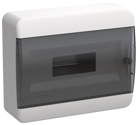 TEKFOR Корпус пласт. ЩРН-П-12 IP41 черн. прозр. дверь IEK