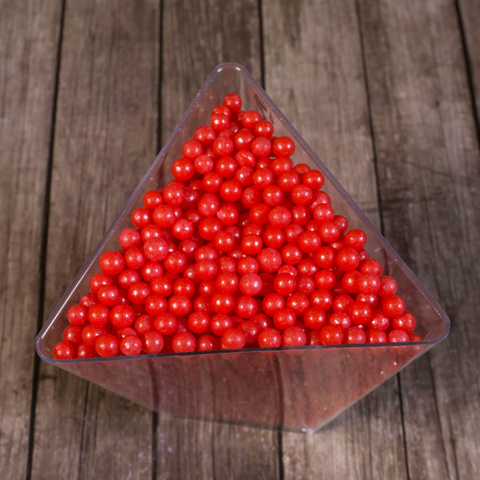 Сахарные шарики красные перламутровые 4 мм New, 50 гр