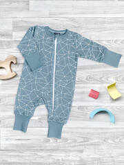 Утеплённый комбинезон с открытой ножкой Mjölk Sleep and Play Blue Ice