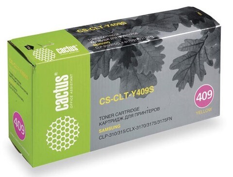 Картридж лазерный Cactus CS-CLT-Y409S CLT-Y409S желтый (1000стр.) для Samsung CLP-310, 315, CLX-3170, 3175, 3175FN