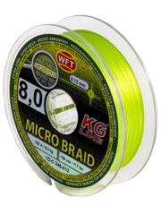 Леска плетёная WFT KG MICRO BRAID Chartreuse 150 м, 0.12 мм