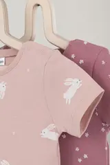 фуфайка для новорожденных  К 301156-2уп/цветочные снежинки,зайчики