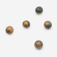 Сандал зеленый, бусины в форме шара, 10,1мм