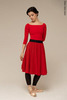 481632 two-sided rehearsal skirt | black-scarlet