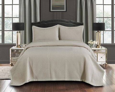 Покрывало 240х260 и 2 наволочки 50х70 Sofi De MarkO Лоретта кремовое