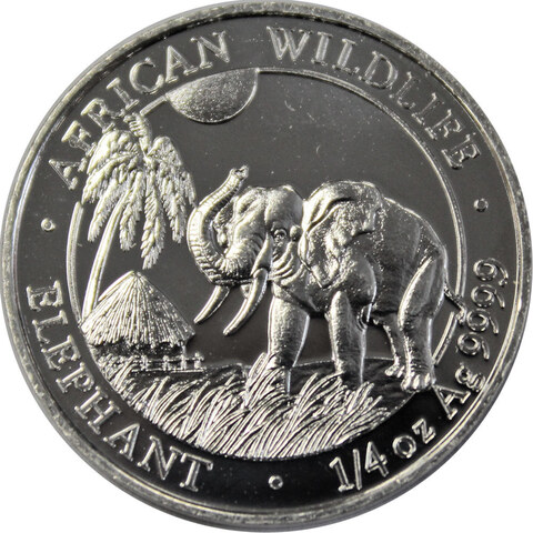 25 шиллингов. Слон. Сомали. 2017 год. BU