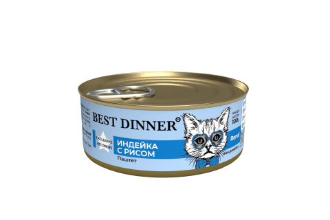 Best Dinner Renal консервы для кошек (индейка с рисом) 100 гр