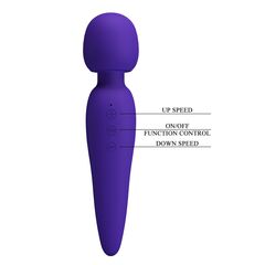Фиолетовый wand-вибратор Meredith - 