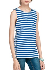 Детская голубая майка-тельняшка ВДВ - Магазин тельняшек.ру 8-800-700-93-18Детская майка-тельняшка ВДВ (голубая полоса) в Магазине тельняшек