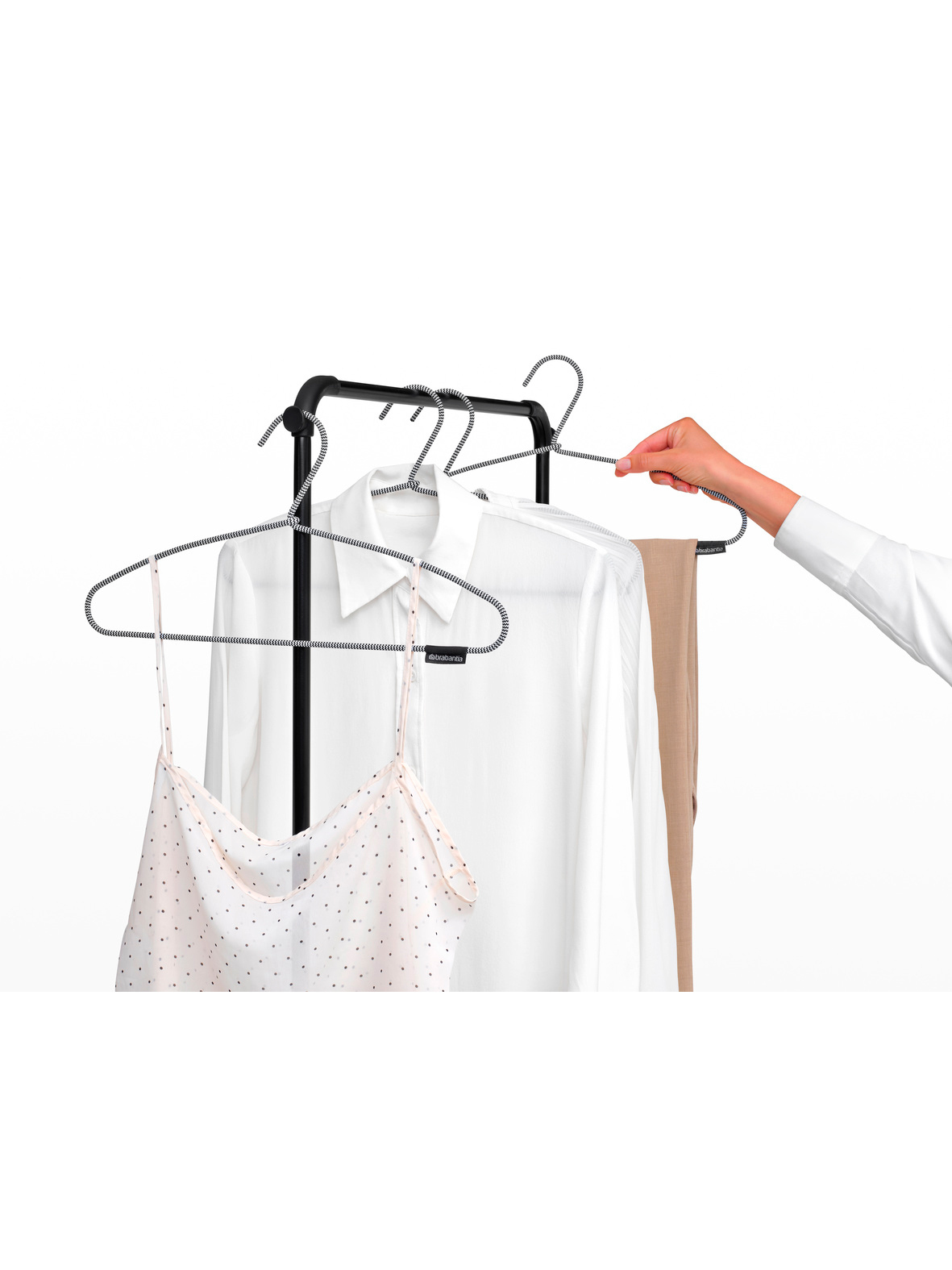 Сушилка напольная с перекладиной HangOn (20 м навески), Черный матовый, арт. 403620 - фото 6