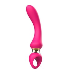 Розовый изогнутый вибромассажер Moon Vibrator - 21,1 см. - 