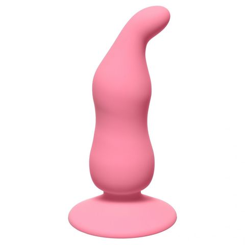 Розовая анальная пробка Waved Anal Plug Pink - 11 см. - Lola Games First Time 4104-01Lola