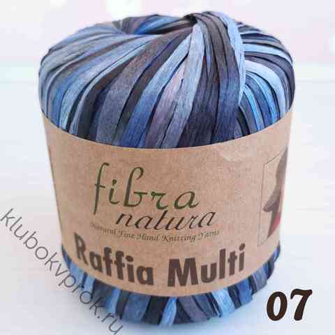 FIBRA NATURA RAFFIA MULTI 117-07, Черный/серый/синий