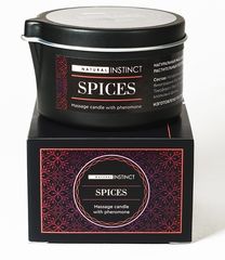 Массажная свеча с феромонами Natural Instinct SPICES - 70 мл. - 