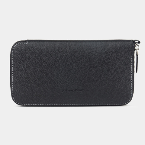 Кожаный кошелек, теленок черного цвета