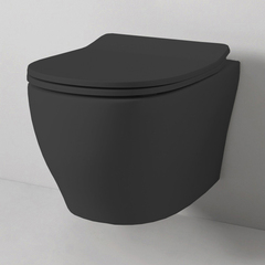 ArtCeram TEV006 17 00 ArtCeram TEN Унитаз подвесной, 52х36см, безободковый, с крепежом, цвет: черный матовый фото
