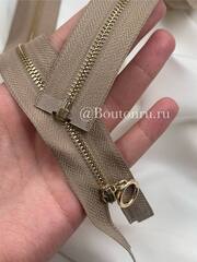 Молния бежевая золото кольцо