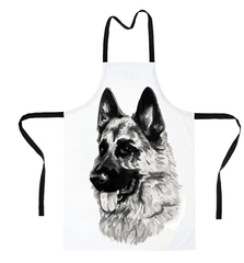 Фартук "Немецкая овчарка ЧБ"