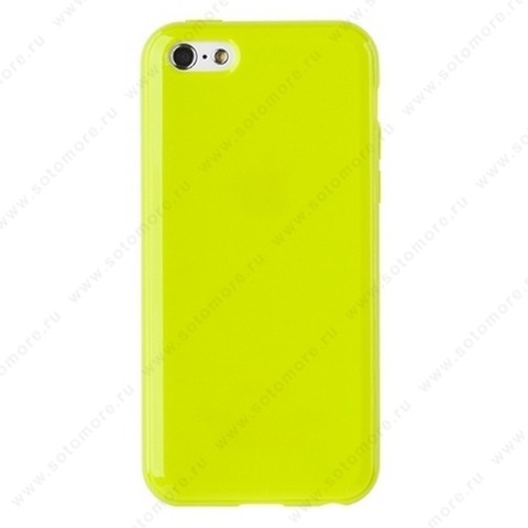 Накладка силиконовый TPU для Apple iPhone 5C глянцевый салатовый