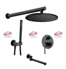 Душевой комплект 3 в 1 Warmer Black Line 400101-10D