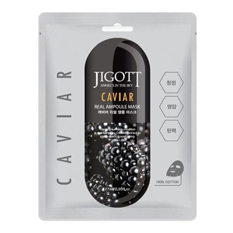 Jigott Caviar Real Ampoule Mask - Ампульная маска с экстрактом икры