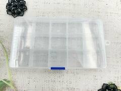 Контейнер для бисера 15 секций, р. 17,5х9,5х2,3 см