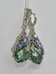 Оригами (серьги из серебра)