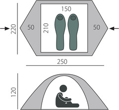 Палатка BTrace Travel 2 - 2