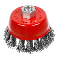 45-1-203 Щетка-крацовка чашечная, витая стальная проволока, посадочная гайка М14, 75мм (РемоКолор)