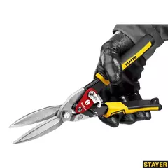 STAYER Cobra, 290 мм, прямые удлинённые ножницы по металлу (23055-29)