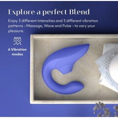 Бесконтактный клиторальный стимулятор Womanizer Blend, голубой