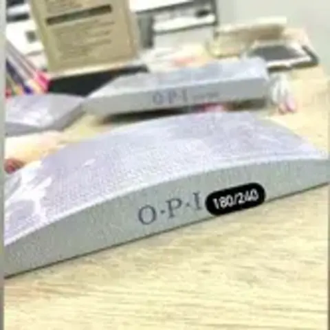 OPI (Китай) Пилка для ногтей ЛОДКА 180/240 грит, серая (В УПАКОВКЕ 25 ШТ)