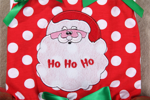 Платье детское праздничное для девочки с аппликацией Санта