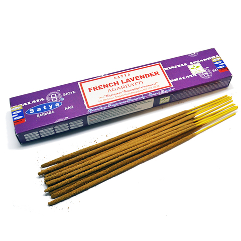 Satya NAG CHAMPA FRENCH LAVENDER (Благовония НАГ ЧАМПА ФРАНЦУЗСКАЯ ЛАВАНДА, Сатья), 15 г.