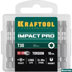 KRAFTOOL Impact TX30, 50 мм, 10 шт, ударные биты (26195-30-50-S10)
