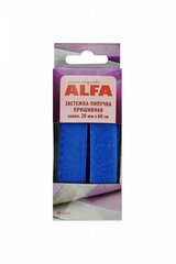 Застежка-липучка пришивная ALFA синяя