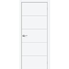 Купить Межкомнатная дверь ПЭТ Граффити-2.Д.П White Silk глухая